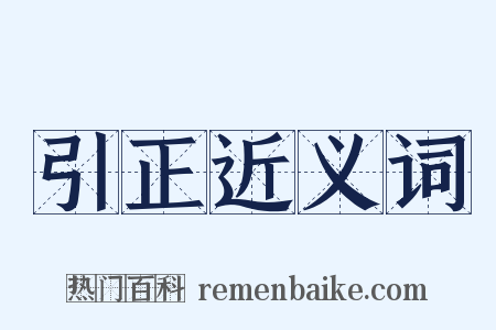 引正近义词是什么意思的图片